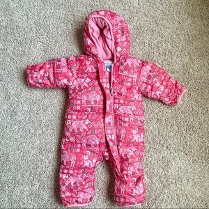 Columbia Baby Girls Bunting Snowsuit 3-6 months
